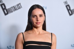 Felicity Jones at "The Brutalist" Los Angeles Premiere at Vista Theatre on December 5, 2024 in Los Angeles, California. (Photo by Alberto Rodriguez/Variety via Getty Images)