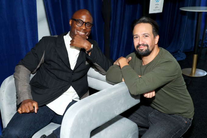 ANAHEIM, CALIFORNIA - AUGUST 09: (L-R) Barry Jenkins and Lin-Manuel Miranda at D23: The Ultimate Disney Fan Event in Anaheim, California on August 09, 2024. (Photo by Leon Bennett/Getty Images for Disney)