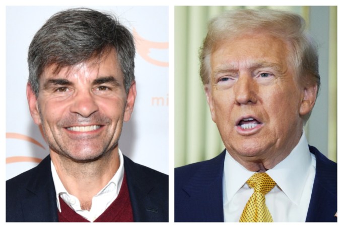 George Stephanopoulos and Donald Trump