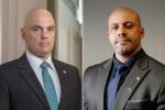 O ministro Alexandre de Moraes e o deputado federal Daniel Silveira (PTB-RJ) -