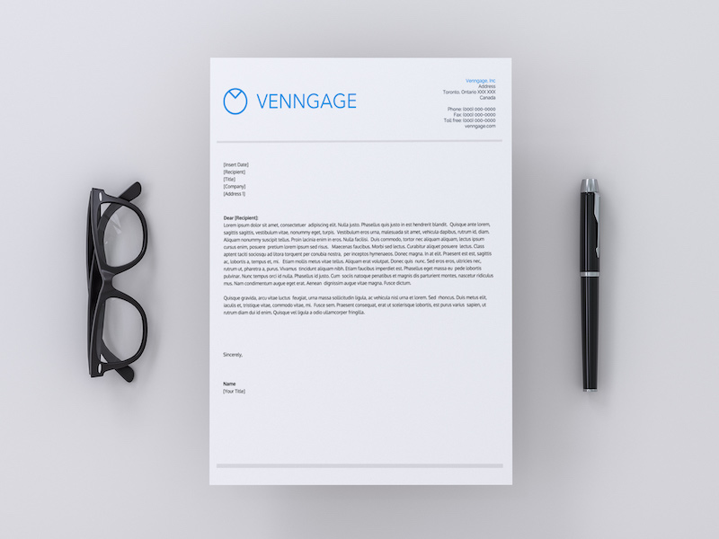 Einfaches Logo Business Letterhead Template2