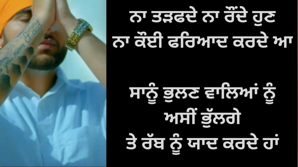 Going postive in life punjabi shayari