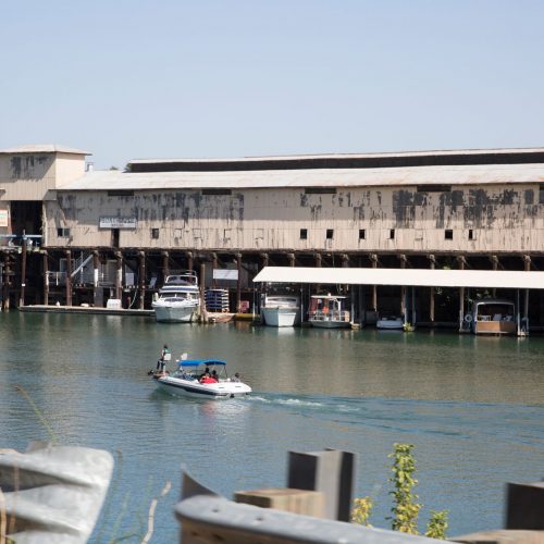 Boaters in the Delta water