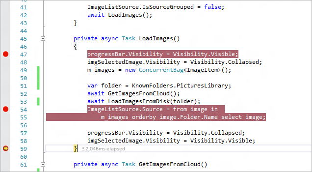 Screenshot of advanced debugging tool