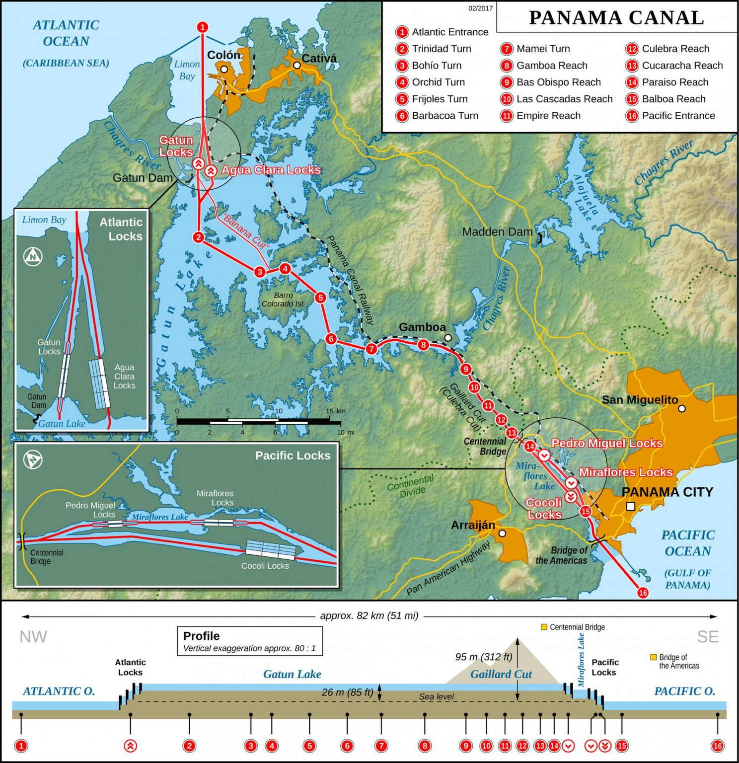 Map Of The Panama Canal Maps Database Source | My XXX Hot Girl