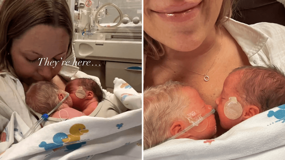 Sarah Herron and husband announce the birth of their twin girls