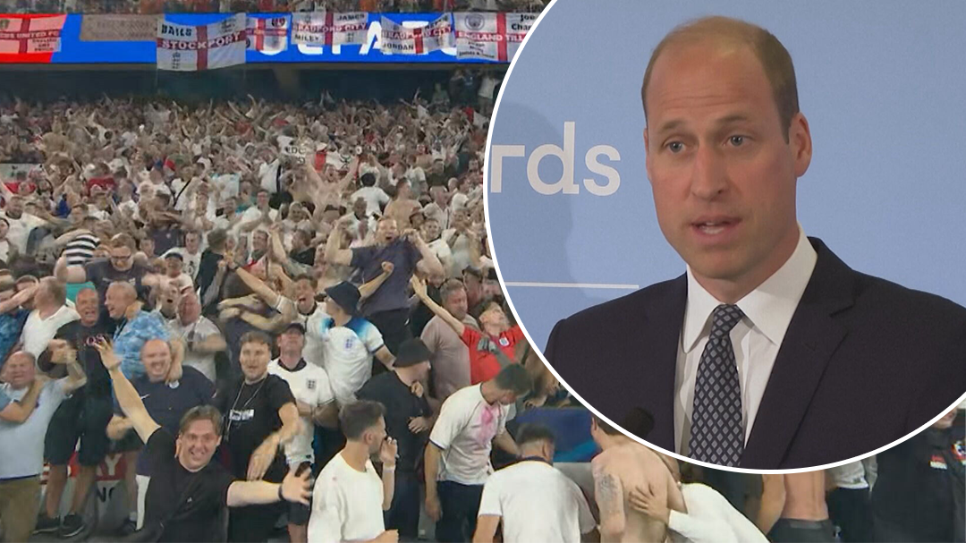 Prince William apologises after England's win at the Euros
