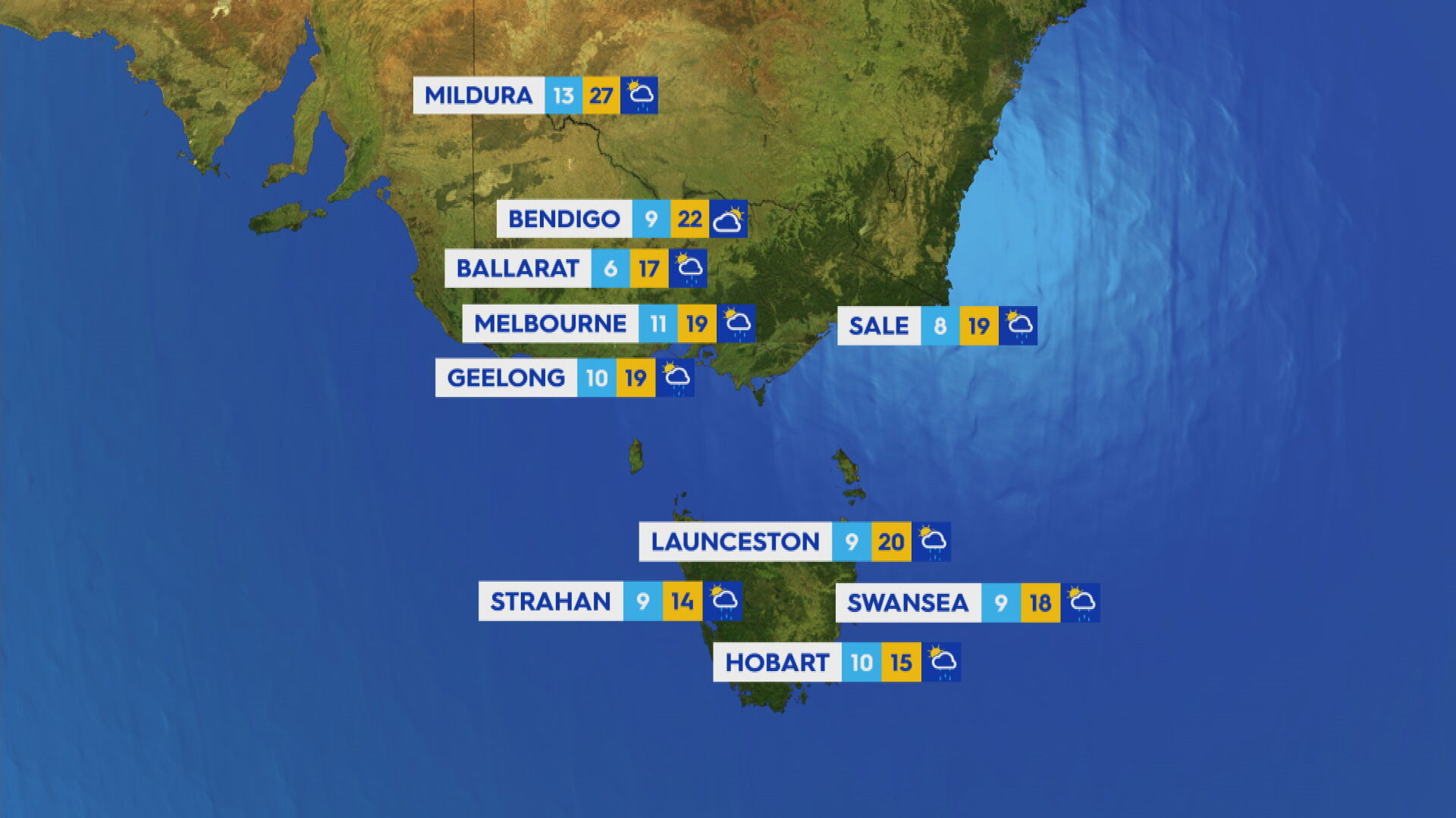 National weather forecast for Thursday October 31