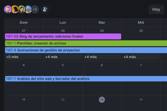 Vista de Calendario en Jira