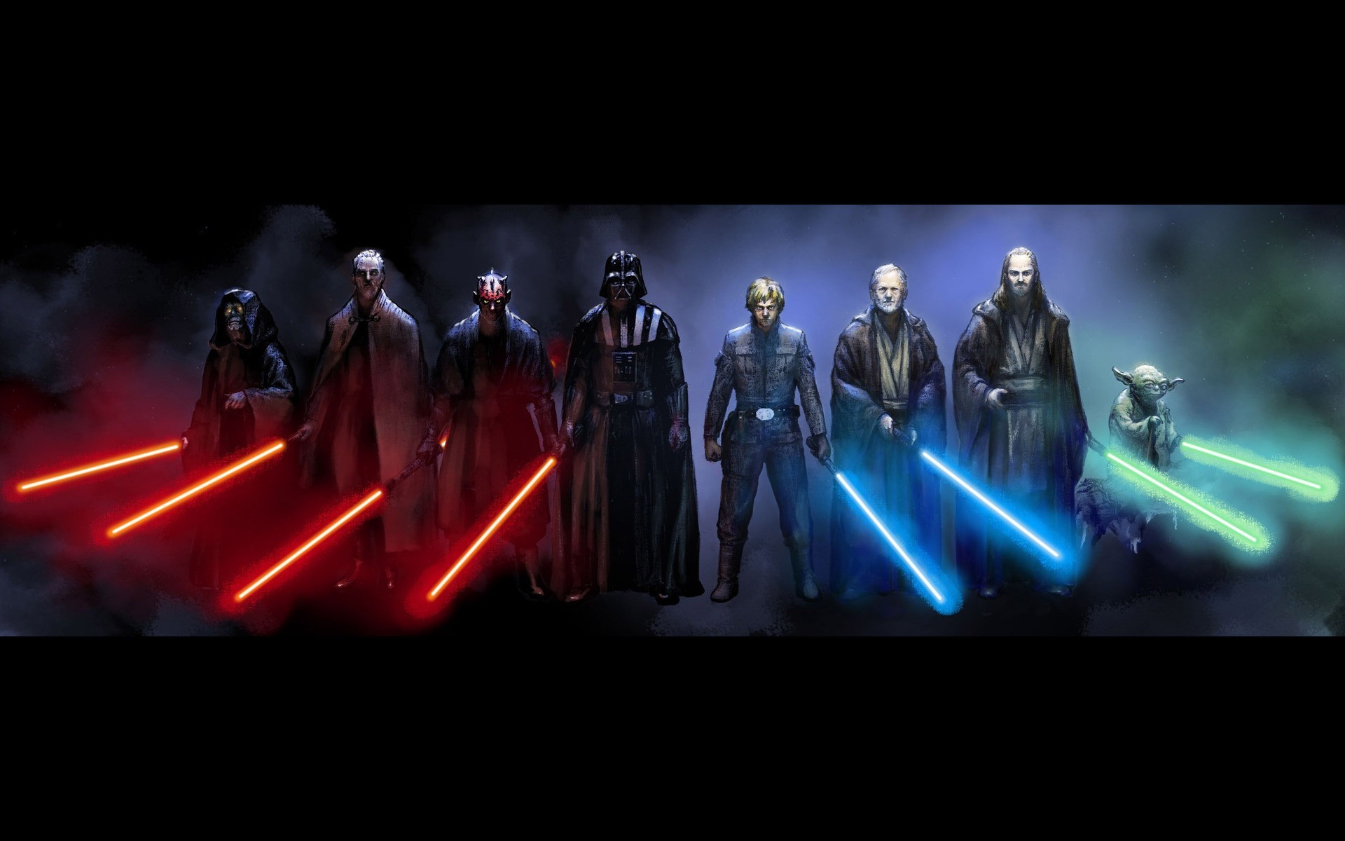 Yoda, Obi Wan Kenobi, Luke Skywalker, Qui Gon Jinn, Darth Vader, Darth Maul, Darth Sidious, Count Dooku, Star Wars Wallpapers HD / Desktop and Mobile