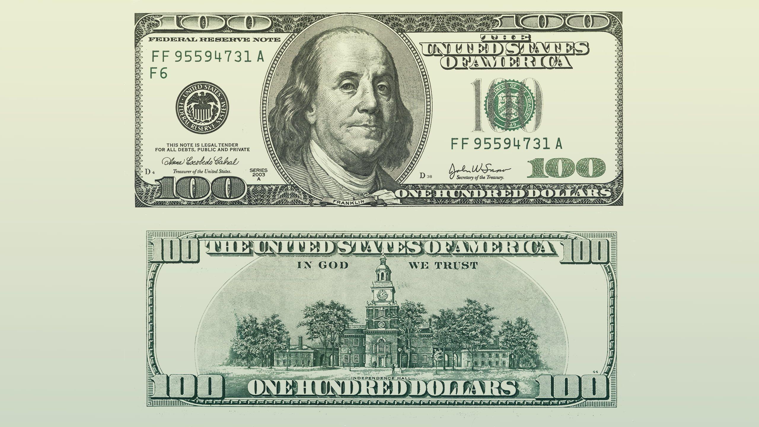 Printable 100 Dollar Bill Front And Back