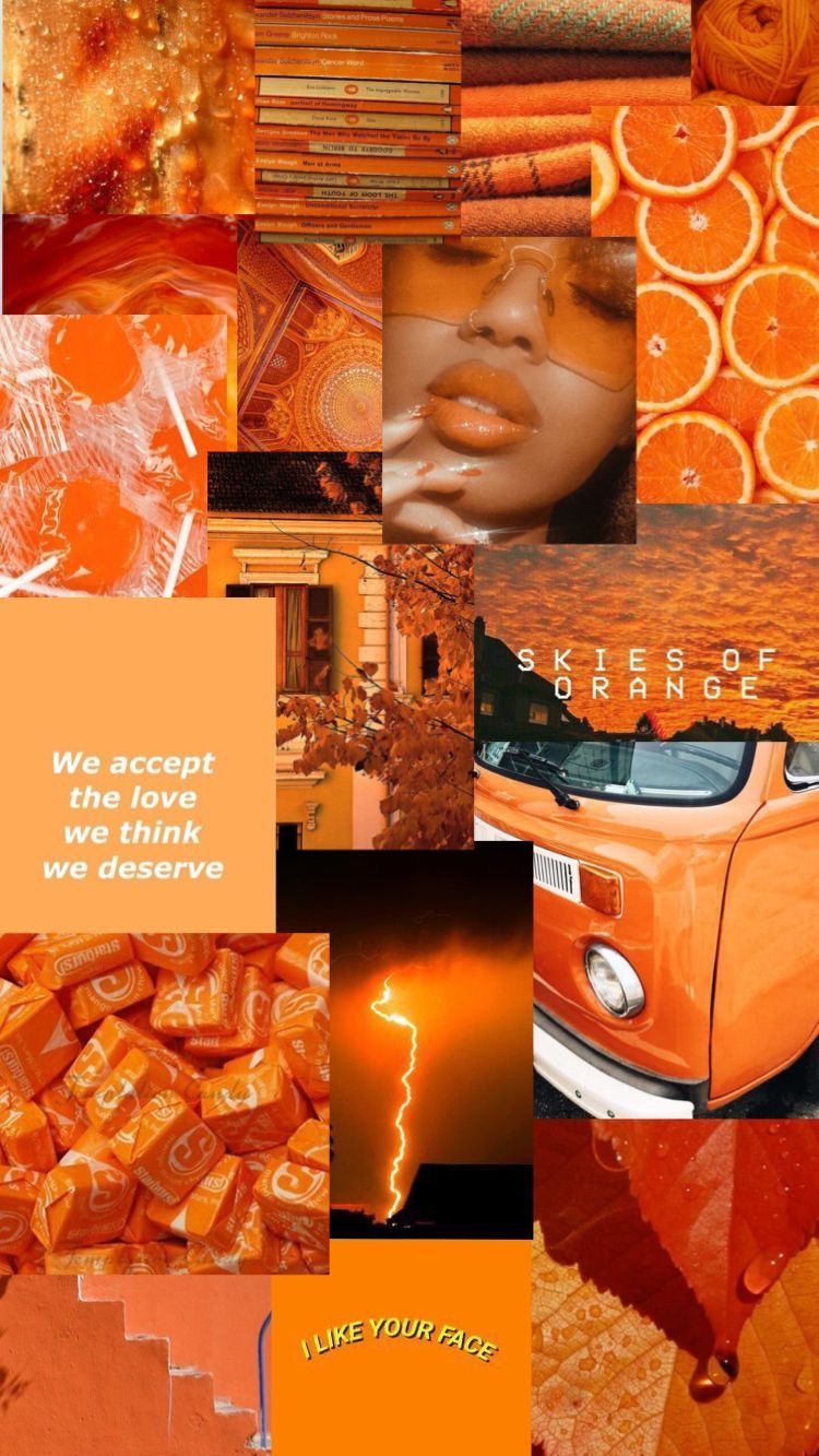 Orange Aesthetic Collage Wallpaper Laptop : Download and use 10,000 ...