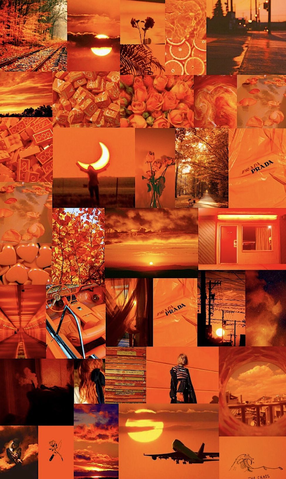 Orange Aesthetic Collage Wallpapers - Wallpaper Cave