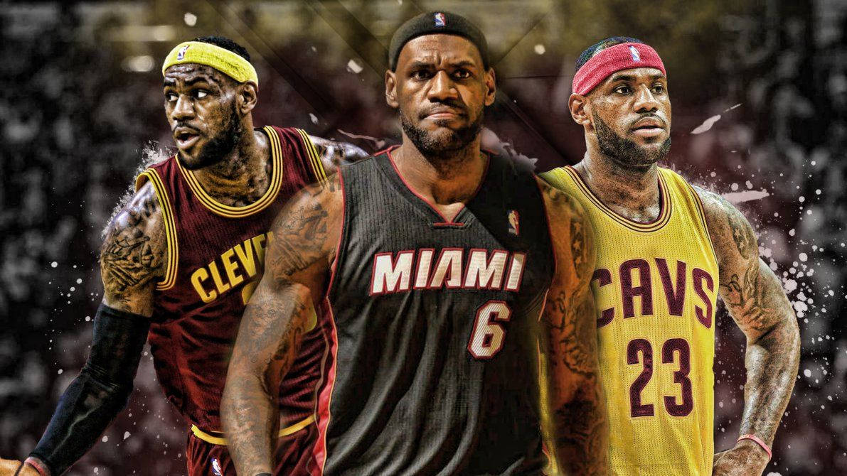 An iconic photo of NBA legend Lebron James Wallpaper