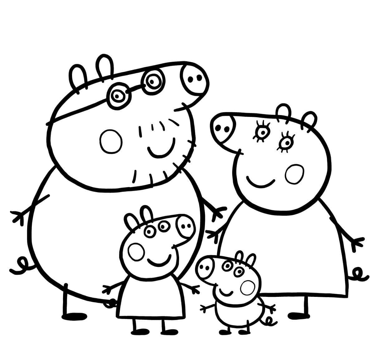 Download Peppa Pig Family Pictures 1186 X 1100 | Wallpapers.com