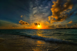 beach, Waves, Morning, Bay, Sea, Sun