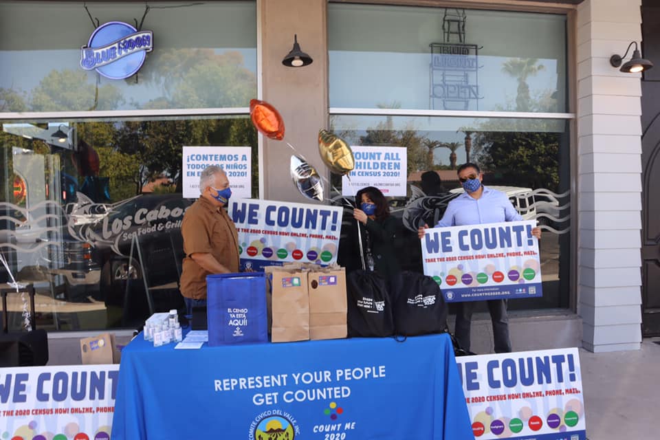 Comité Civico del Valle staff and partners at a Census 2020 outreach event in Brawley, CA. Photo by Comite Civico del Valle.