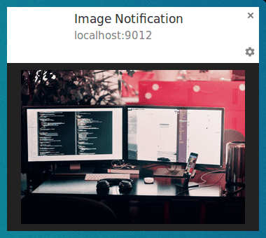 Notification avec image dans Chrome sous Linux.