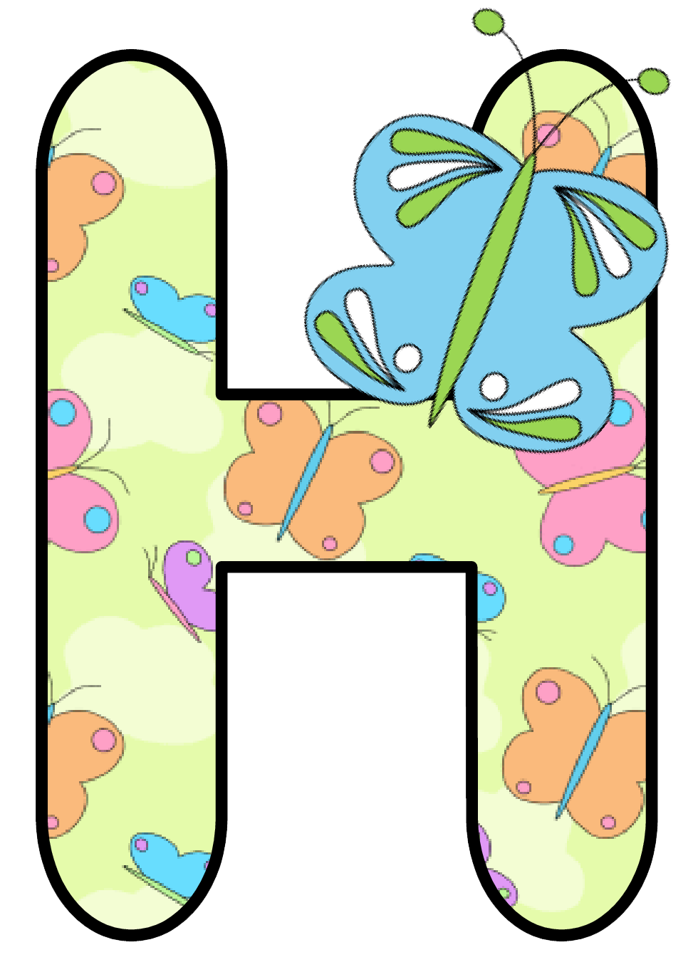 Butterfly Alphabet SVG