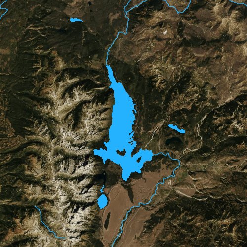 Fly fishing map for Jackson Lake, Wyoming