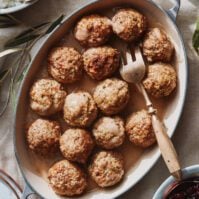 Thanksgiving Turkey Meatballs from www.whatsgabycooking.com (@whatsgabycookin)