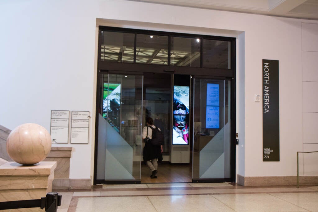 The entrance to the North American room at the Penn Museum