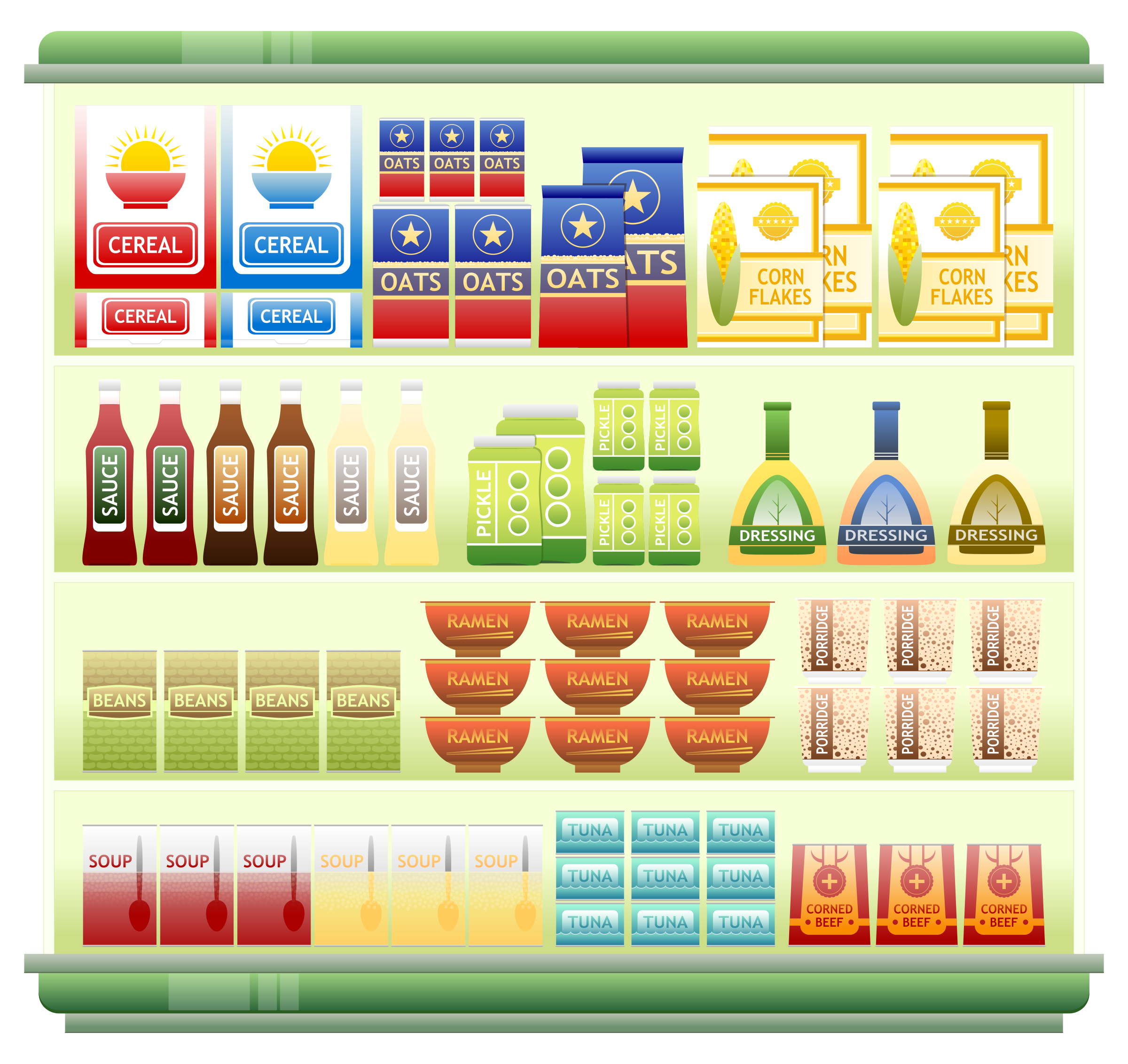 Supermarket shelves clipart clipartfest