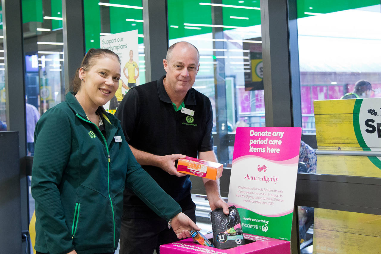 Woolworths and Share the Dignity set to celebrate one millionth donation