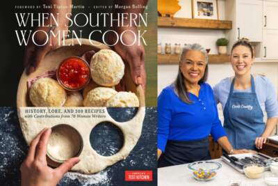 The cover of &quot;When Southern Women Cook&quot; and authors Toni Tipton-Martin (left) and Morgan Bolling (right). (Courtesy of America's Test Kitchen)