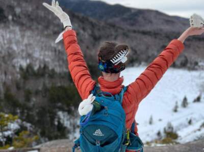 Bree Schuette on a hike with Poppy Rose. (Courtesy of Bree Schuette)