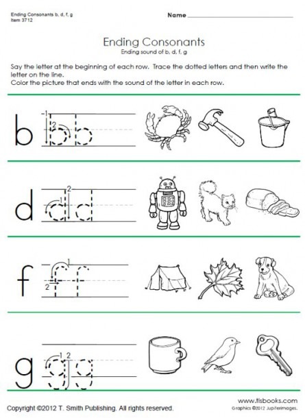 Consonant Worksheets For First Grade