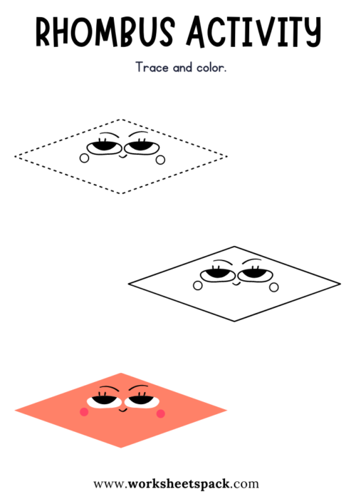 Rhombus Shape Activity Fun Worksheet