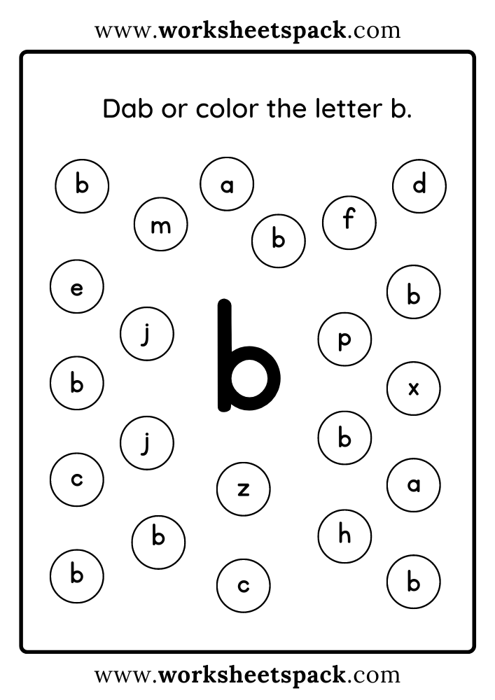 Letter B Worksheets PDF Free