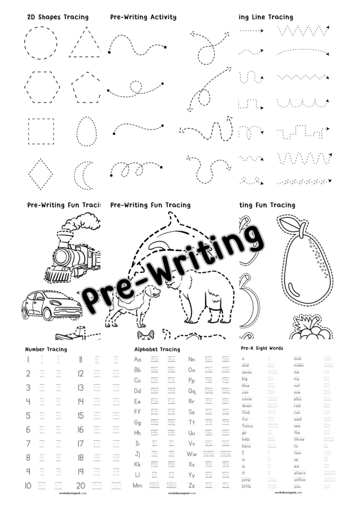 Pre-Writing Worksheets