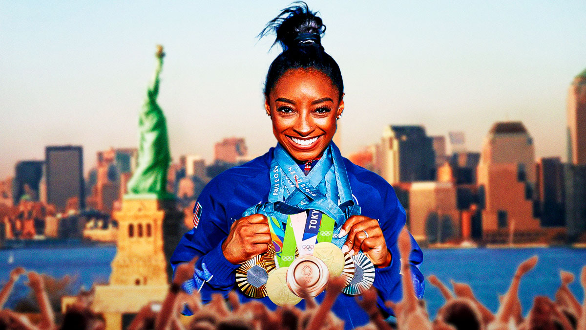 USA women's gymnast Simone Biles, with seven gold medals