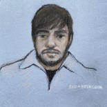 Article thumbnail: Court artist sketch by Elizabeth Cook of Jaswant Singh Chail, 21, from Southampton, in the dock at the Old Bailey, London, where he pleaded guilty to three charges, including an offence under the Treason Act, during a hearing at the court on Friday, after he admitted trying to harm the Queen when he was caught in the grounds of Windsor Castle with a loaded crossbow and wearing a mask. Picture date: Friday February 3, 2023. PA Photo. The defendant had been detained on Christmas Day, 2021 close to the Queen's private residence, where she was at the time. See PA story COURTS Queen. Photo credit should read: Elizabeth Cook/PA Wire