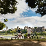 Article thumbnail: female cyclist in Angers, Loire Valley