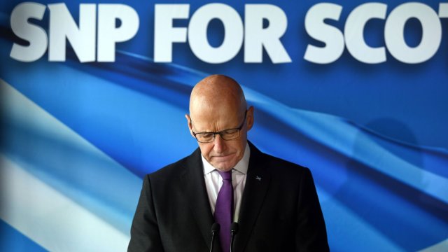 Article thumbnail: It was, admitted leader John Swinney, “a very, very difficult and damaging night” and there would need to be “soul searching”. (Photo by Michael Boyd/Getty Images)