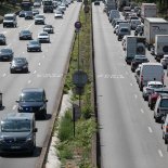 Article thumbnail: Police vehicles patrol the left lane of the ring road exclusive for the Olympic Games in Paris, France, on July 17, 2024. Since Monday July 15, lanes have been reserved for the traffic of vehicles accredited to transport athletes. (Photo by Victoria Valdivia / Hans Lucas / Hans Lucas via AFP) (Photo by VICTORIA VALDIVIA/Hans Lucas/AFP via Getty Images)