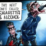 Article thumbnail: Ben Jennings cartoon Oasis Cigarettes & Alcohol Smoking Ban Kier Starmer