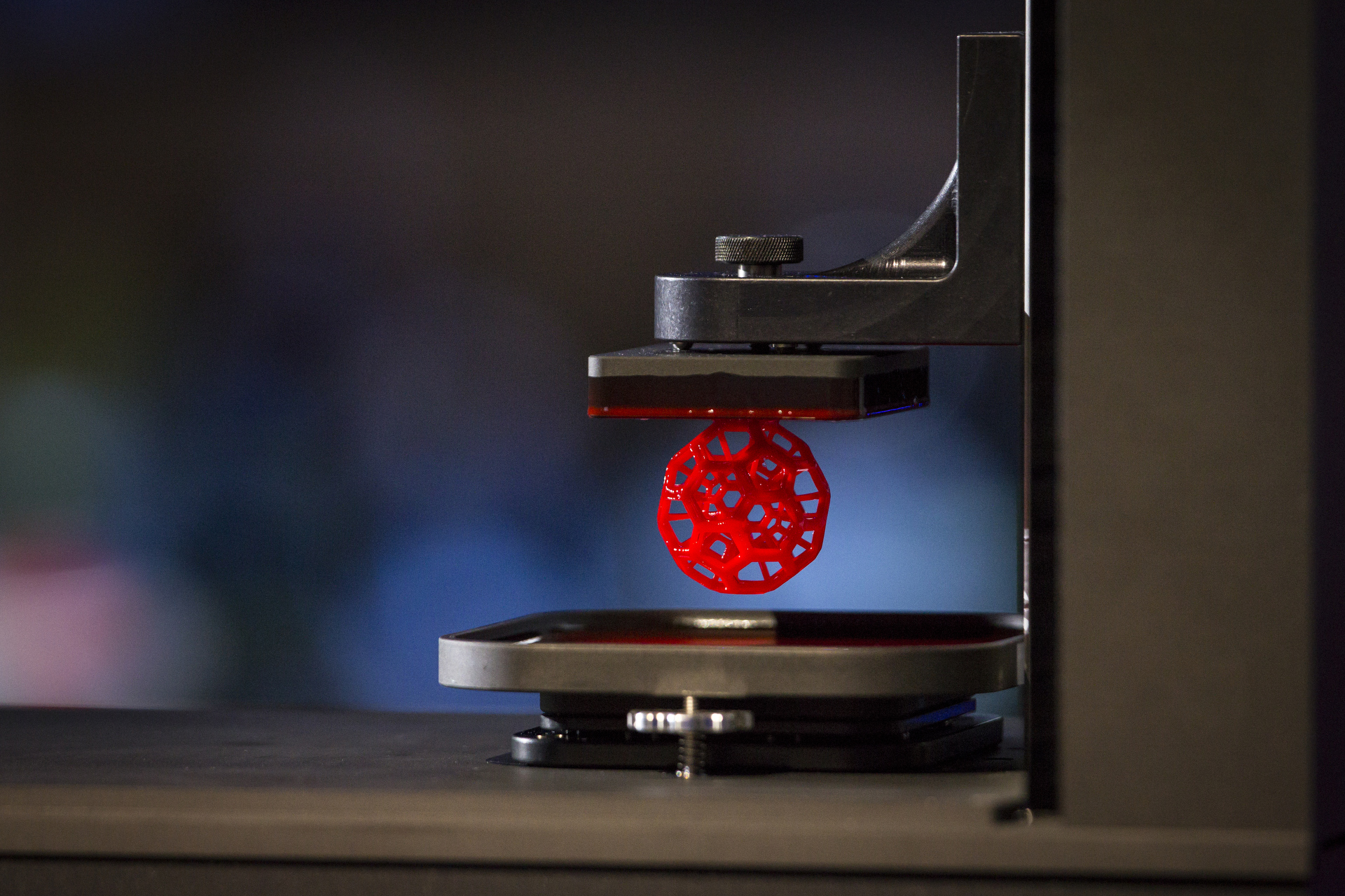 A 3D print during the talk by Joseph DeSimone at TED2015 - Truth and Dare, Session 1. Photo: James Duncan Davidson/TED