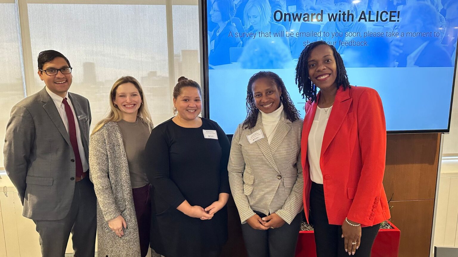 pictured left to right: Madhav, Christian, Kimberly, Sherece, Shantell - members of the WRF team