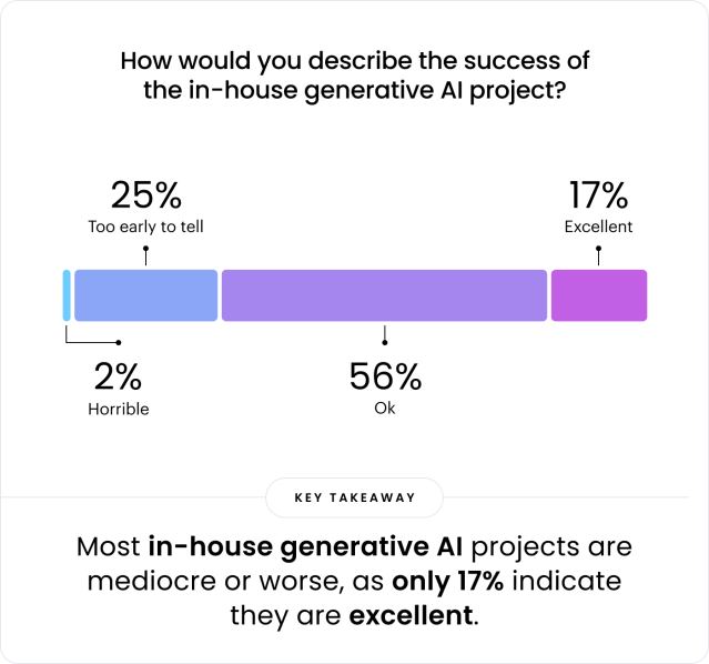 How would you describe the success of the in-house generative AI project?