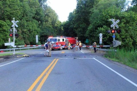 Train strikes pickup truck on tracks in Delaplane