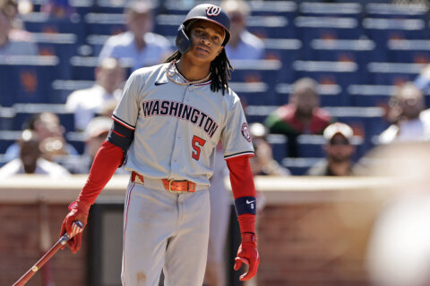 Nimmo hits bases-clearing double to spark 5-run fifth as Mets beat slumping Nationals 7-0