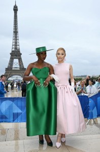 paris olympic games 2024 opening ceremony outfits, Cynthia Erivo and Ariana Grande