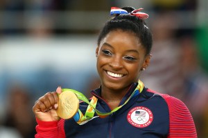 Simone Biles at the  Rio 2016 Olympic Games.