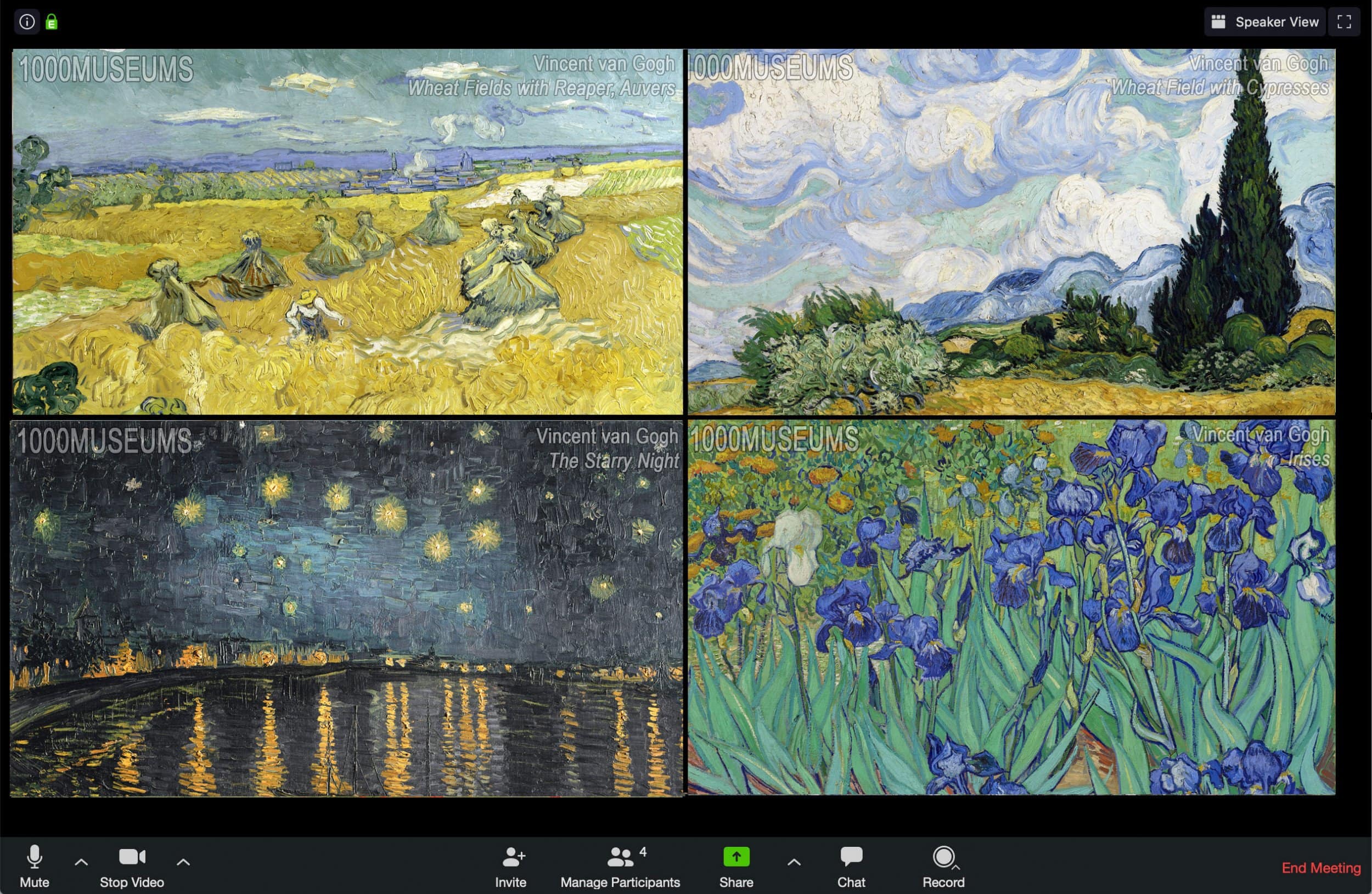 Van Gogh Zoom Screens