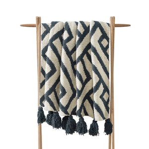 Maze Pom Pom Throw Blanket