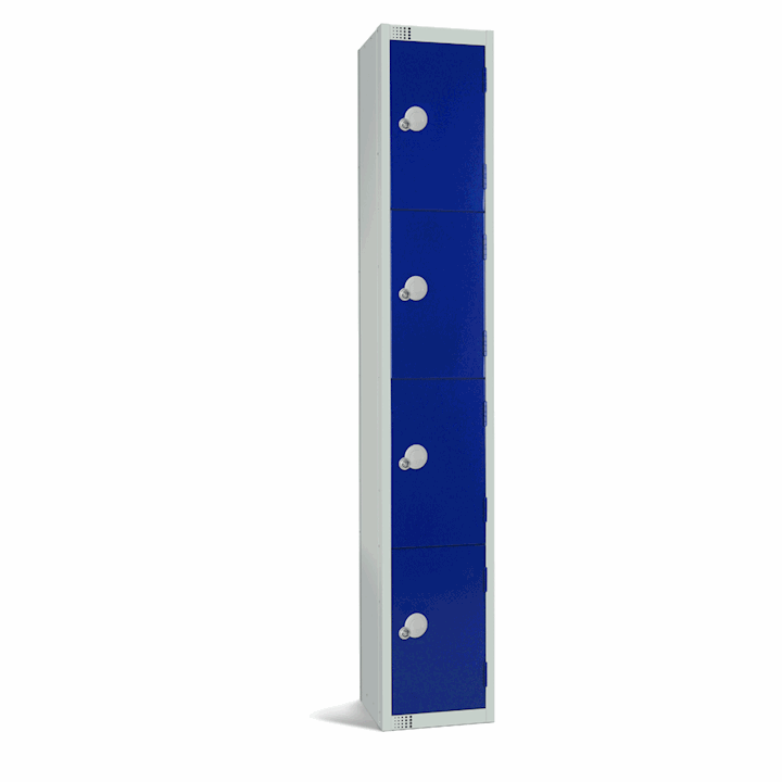 Elite Four Door Coin Return Metal Locker - 180cm tall